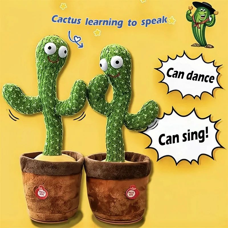 “Dancing Cactus Toy – Talking, Singing & USB Rechargeable”
