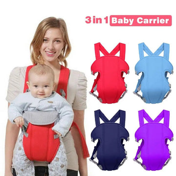 Multicolor Adjustable Baby Carrier – Safe & Strong (3–18 Months)”